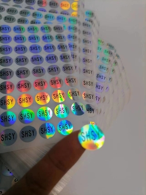 Adesivos de vedação holográfica fáceis de descascar resistente a UV impressão durável vinil à prova d'água