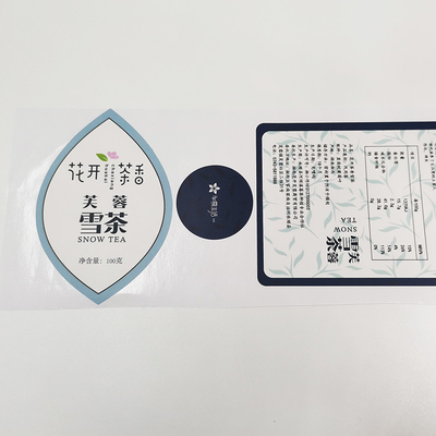 Etiquetas cosméticas impermeáveis de BOPP que envernizam o papel lustroso da etiqueta do vinil de CMYK