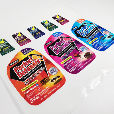 Etiquetas lustrosas CMYK Matte Lamination Sticker impermeável dos produtos químicos