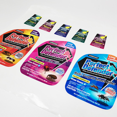 Etiquetas lustrosas CMYK Matte Lamination Sticker impermeável dos produtos químicos
