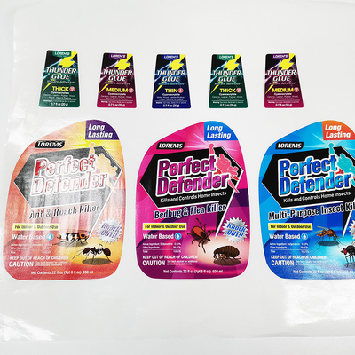 Etiquetas lustrosas CMYK Matte Lamination Sticker impermeável dos produtos químicos
