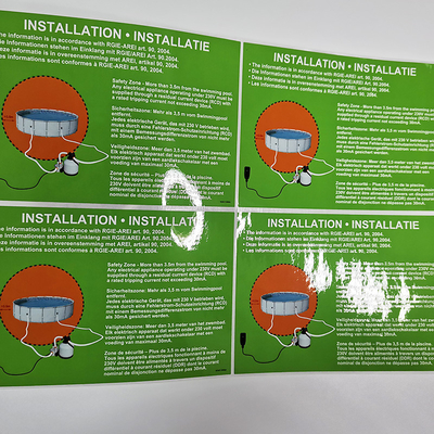 Etiquetas do produto de limpeza do PVC CMYK das etiquetas dos fundamentos dos CDR agregado familiar