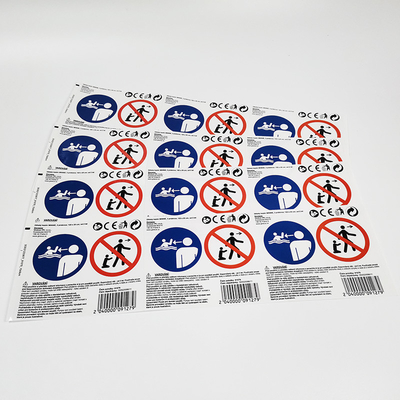 Vinil de papel impermeável esparadrapo de advertência lustroso do PVC CMYK das etiquetas da etiqueta