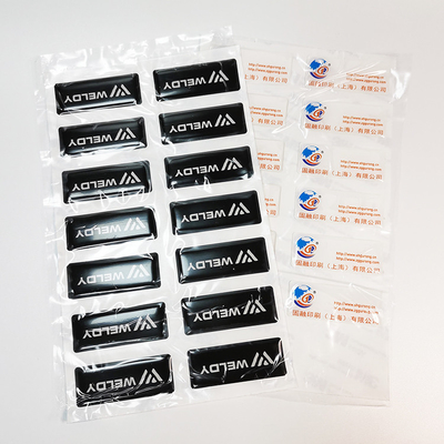 Etiquetas adesivas lustrosas personalizadas da resina de cola Epoxy das etiquetas da cola Epoxy 3D