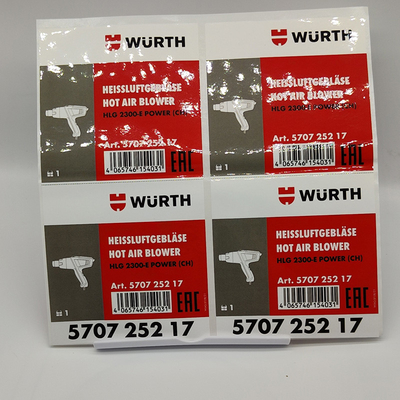 As etiquetas de empacotamento estratificadas lustrosas da etiqueta molham - a etiqueta baseada Matte Laminate do vinil da tinta