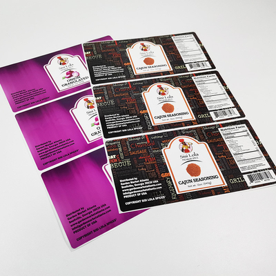 A rotulagem de pacote BOPP do alimento de CMYK Digitas personalizou etiquetas autoadesivas