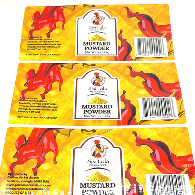 Etiquetas lustrosas de Matt Laminated Self Adhesive Sticker das etiquetas do empacotamento de alimento do código de barras