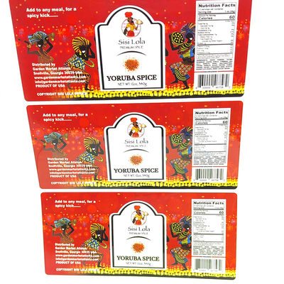 Etiquetas lustrosas de Matt Laminated Self Adhesive Sticker das etiquetas do empacotamento de alimento do código de barras