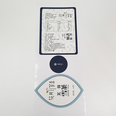 As etiquetas CMYK da garrafa da bebida de Pantone cortaram Juice Bottle Sticker