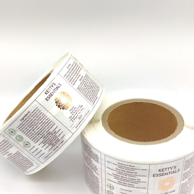 O cosmético impermeável claro de BOPP etiqueta o carimbo metálico transparente da folha