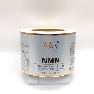 A garrafa cosmética de papel do papel glassine etiqueta CMYK a etiqueta branca produtos cosméticos