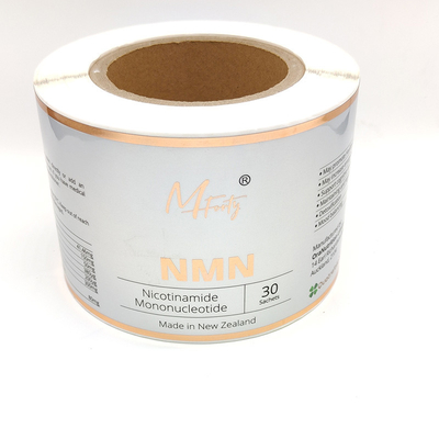 O produto cosmético do papel glassine etiqueta CMYK papel brilhante imprimível da etiqueta