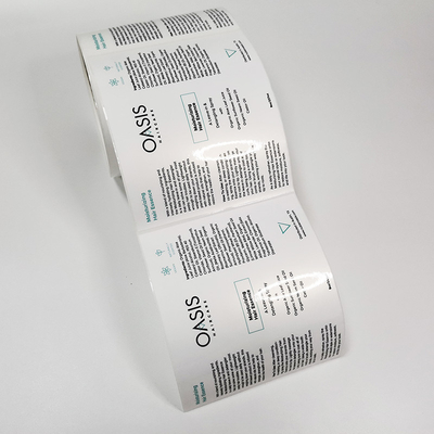 O cosmético impermeável do papel glassine etiqueta a laminação espaço livre Pearlized de BOPP
