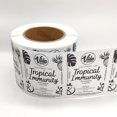Etiqueta impermeável lustrosa do vinil de Matte Laminate White Label Cosmetics lustrosa