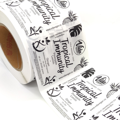 Etiqueta impermeável lustrosa do vinil de Matte Laminate White Label Cosmetics lustrosa