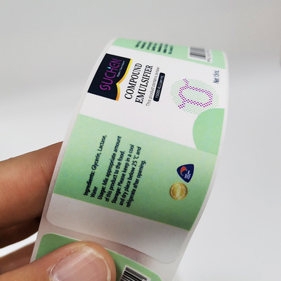 Os produtos químicos dos materiais de BOPP etiquetam o agregado familiar de 60mm x de 30mm etiqueta diária