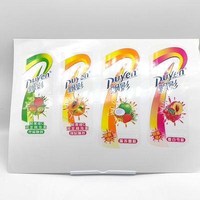 Dos cosméticos retangulares cosméticos do PVC Pantone do projeto da etiqueta de CMYK etiqueta branca