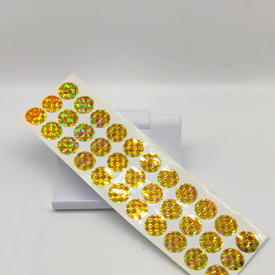 Etiquetas falsas do selo da segurança do resíduo metálico CMYK das etiquetas do holograma pequeno anti