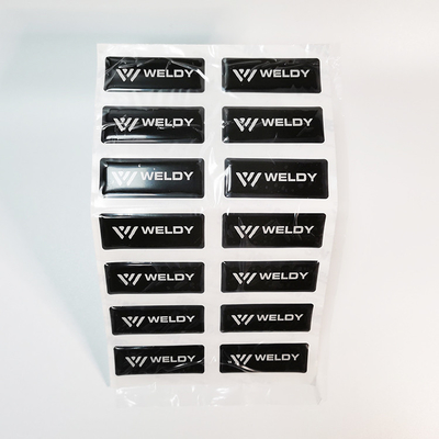 Etiquetas lustrosas Crystal Clear Epoxy Dome Stickers da cola Epoxy da laminação 3D