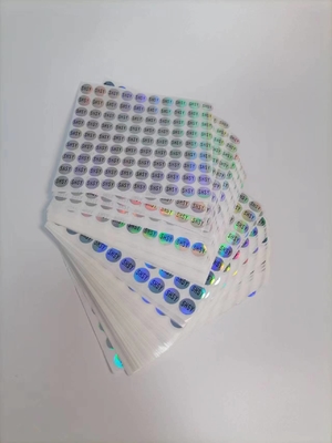 Adesivos de vedação holográfica fáceis de descascar resistente a UV impressão durável vinil à prova d'água