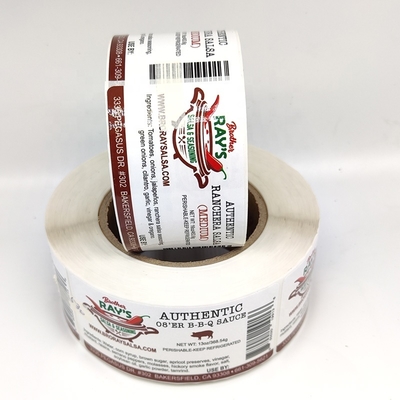 Etiquetas impermeáveis de alimentos e bebidas para embalagens MOQ 1000pcs
