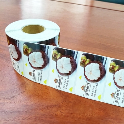 MOQ 1000pcs etiquetas de adesivos alimentares com impressão CMYK em forma quadrada