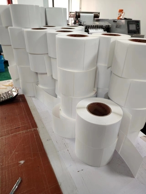 Papel térmico Embalagem Etiquetas Adesivos Rectangulares Papel impermeável Matte Vinil