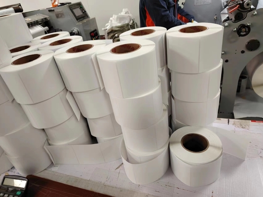 Papel térmico Embalagem Etiquetas Adesivos Rectangulares Papel impermeável Matte Vinil